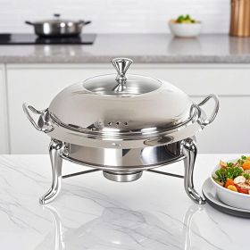 SOGA Stainless Steel Round Buffet Chafing Dish Cater Food Warmer Chafer with Glass Top Lid