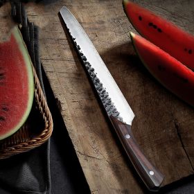 Kitchen Large Watermelon Cutting Knife (Color: BLACK)